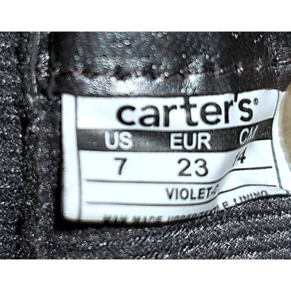 CARTERS GIRL WINTER BOOTS WITH GOLD GLITTER SIZE 7 TODDLER NWT - Picture 5 of 7